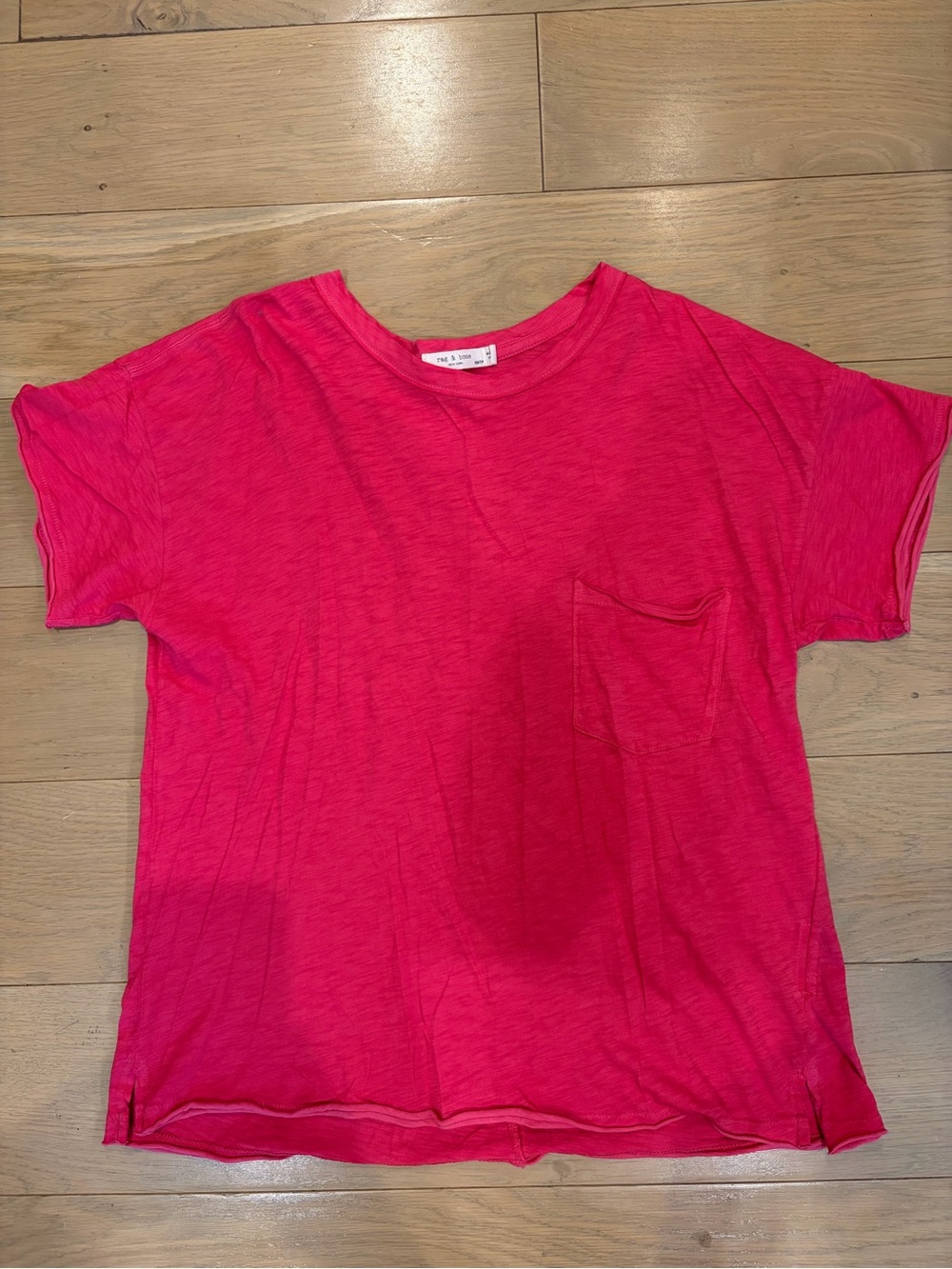 rag & bone Hot Pink Pocket Tee